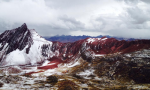 Image of snowy and red mountain landscape
