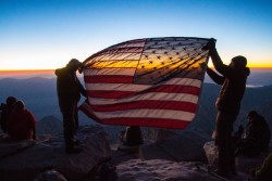 The summit of Mt. Whitney with the Mission: Mt. Whitney veterans