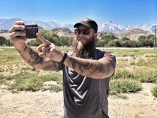 Team member Jeremy excited to see Mt. Whitney from a far (approx. 15 miles out)