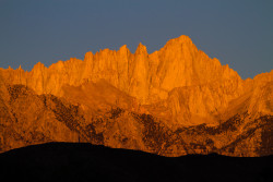 View of Mt. Whitney from the beginning of the hike